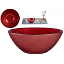 glass bowl 15cm red