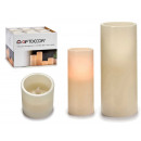 cream led candle 17,50cm