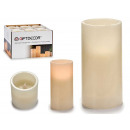 cream led candle 15cm