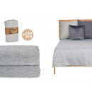 Bedspread grey rhombus bed 240x260cm