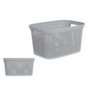 plastic organizer basket 3l gray