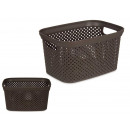 plastic organizer basket 3l brown