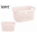 plastic organizer basket 3l pink