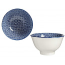 bowl 16cm geometric blue