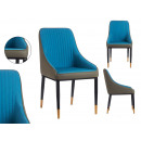 blue striped backrest armchair with g edge