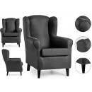 dark gray sade armchair