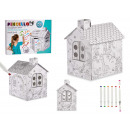 house paper coloring set with 6 labels