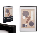 cornice per foto parete in legno 60x90cm nero