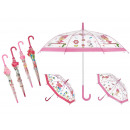 pink children's umbrella assorted 4 animale