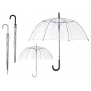 Großhandel Taschen & Reiseartikel: transparenter Regenschirm für Erwachsene sortiert