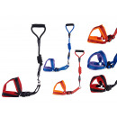 harness with large leash, colors 3 times assorted