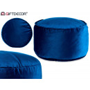 round puff velvet 60x35cm blue
