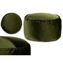round puff velvet 60x35cm green