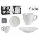 set of 6 cups and stand 90 ml white