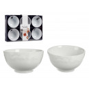 set of 6 round white porcelain bowls 150