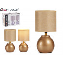 set 2 small golden ceramic lamps