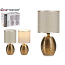 set 2 small striped gold lamps