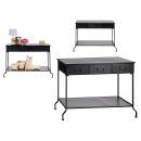 black metal console table