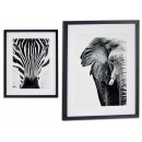 immagine assortito cornice nera zebra-elefante 4