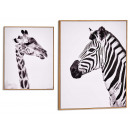 pittura zebra-giraffa assortito cornice miele 41x5