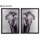Elefantenmalerei mit Aluminiumeffekt, 2 fach sorti