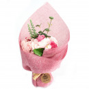 Állandó szappan virág csokor - rózsaszín