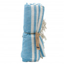 hurtownia Pozostałe: Rzut bawełny Pario - 100x180 cm - Błękitny