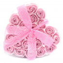  Készlet 24 szappan virág szív doboz - rózsaszín ró