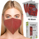 FFP2 mask respirator face mask dark red 10