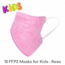 Maschera FFP2 per bambini Canpex - 10 pezzi Rosa