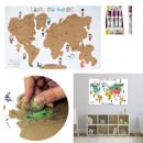 groothandel Stationery & Gifts: briefkaart scratch wereldkaart