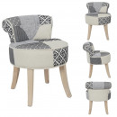 stool eleonor patchwork gray