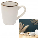 white ceramic mug with golden border 35cl