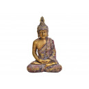 Buddha realizzato in poli colorato, glitter oro (B