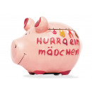 Savingsbox KCG Kleinschwein, Hurraine ein Mädchen!