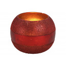 Lanterna in vetro rosso (L / H / P) 12x9x12cm