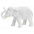 Elefante in poli bianco (L/A/P) 33x21x13 cm