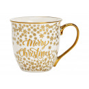 Jumbo mug Merry Christmas, decorazioni fiocchi di 