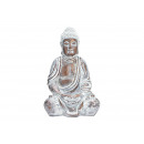 Buddha seduta in poly gold, bianco (L/A/P) 32x52x2