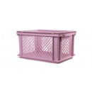 Bicycle crate plastic 40 x 30 x 22 cm dusty pink