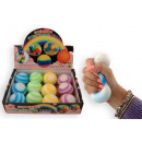 Squeeze Stretchball 6 cm, Farben 4-fach sort