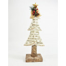 Christmas tree in wood optic with arrangement, dec