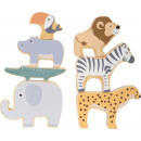 wholesale Gifts & Stationery: Stacked animals Safari , 7 parts, 9x1x6.5cm