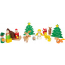 Set gioco bosco Natale degli animali, 9x1x12cm