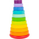 Stacking tower pegging game rainbow, 11 parts, 12x