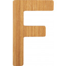 hurtownia Dekoracje: Bambusowe litery ABC F, 7x6x0,5cm