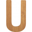 hurtownia Dekoracje: Bambusowe litery ABC U, 7x6x0,5cm
