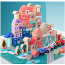 wholesale Toys: Wooden Building Blocks City 115 Parts Blocks Color