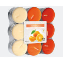 Großhandel Home & Living: Teelichter Duft 18er Orange in Blockpackung