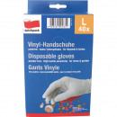 Disposable gloves vinyl 40 size L extra thin